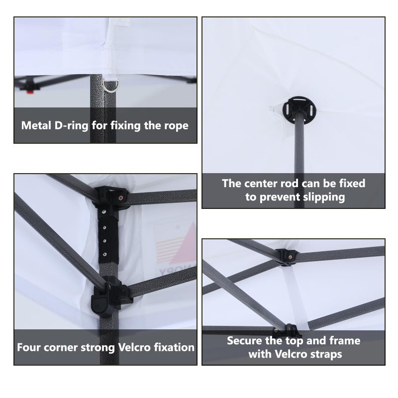 ABCCANOPY Replacement Canopy Top for Pop Up Canopy Tent (10x10, White) - Image 4